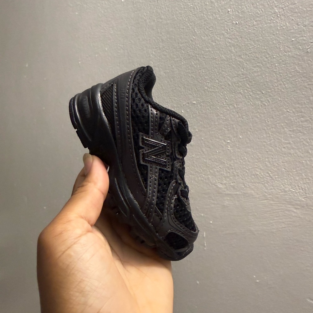 New Balance Kids Black Mesh Athletic Sneaker